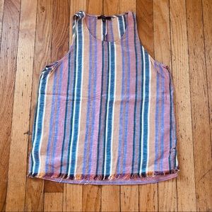DREW Linen Striped Tank Top